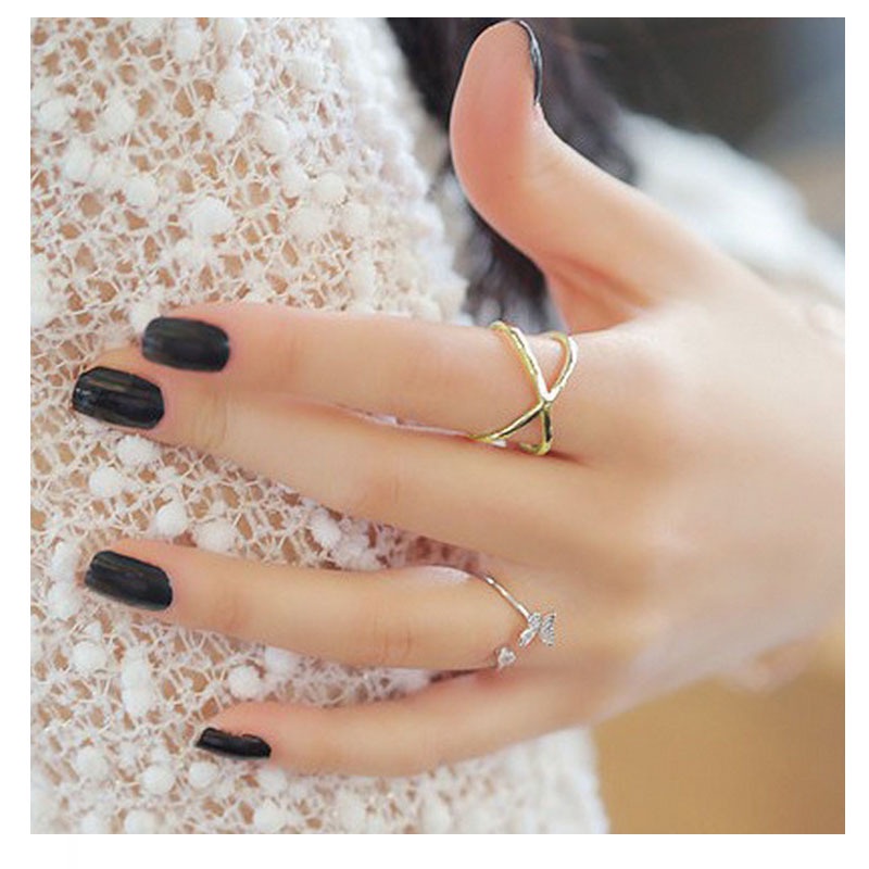 Nhẫn Đính Hôn Đính Pha Lê Phong Cách Vintage Dễ Thương Dành Cho Nữ Sinh