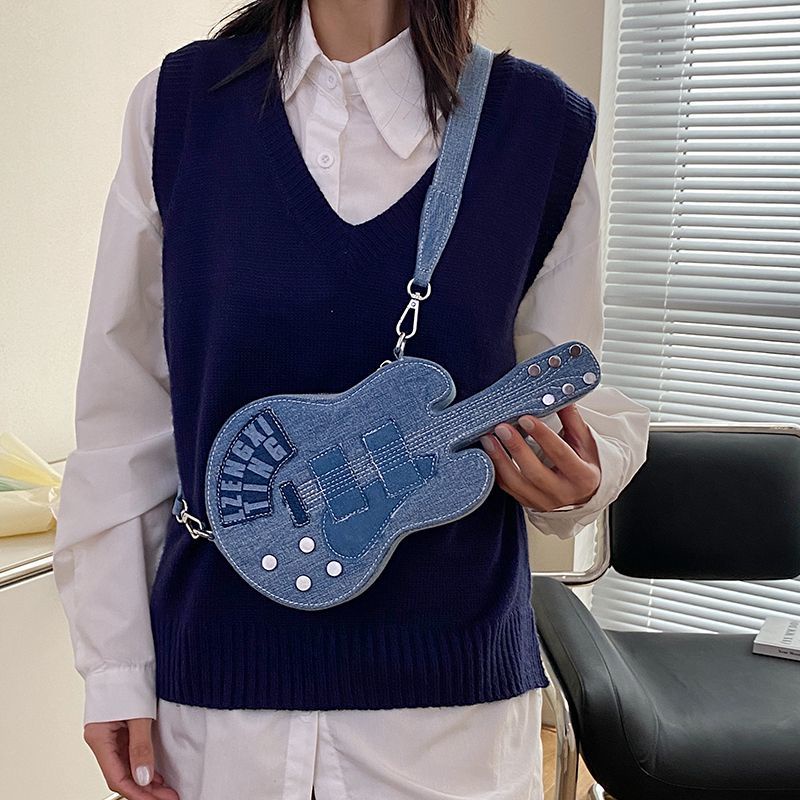 Túi Denim Đeo Chéo Ngực Phong Cách Mới 2023 Chất Lượng Cao Sáng Tạo Vui Nhộn