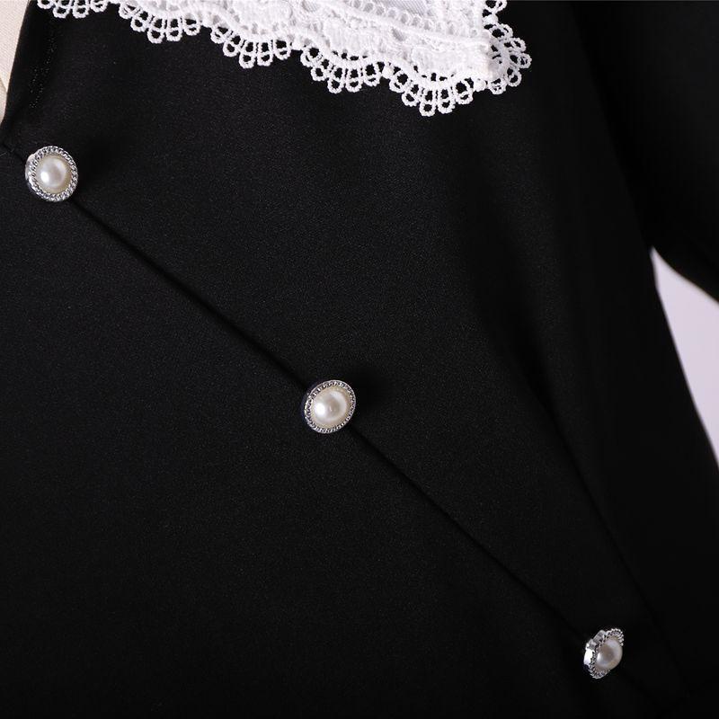 Đầm Đen Cổ Chữ v Cao Cấp Ôm Dáng Phong Cách Hepburn Pháp Thời Trang Mùa Hè