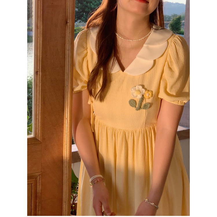 [Giới Hạn Thời Gian Giới Hạn] [Nữ Công Ty Hoang Dã Mùa Xuân] Đầm Dệt Kim Ba Chiều Cỡ Lớn Ôm Dáng Phối Bèo Nhún Màu