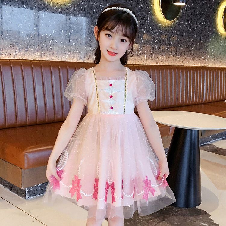Đầm Công Chúa Dáng Suông Tay Phồng Mẫu Mới 2023 Thời Trang Mùa Xuân Cho Bé Gái 23