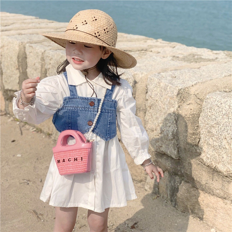 Túi Đeo Vai Đan Rơm Phong Cách Hàn Quốc Chất Lượng Cao Thời Trang Mùa Hè Mới Cho Bé Gái