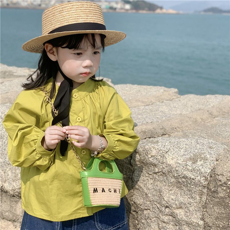 Túi Đeo Vai Đan Rơm Phong Cách Hàn Quốc Chất Lượng Cao Thời Trang Mùa Hè Mới Cho Bé Gái