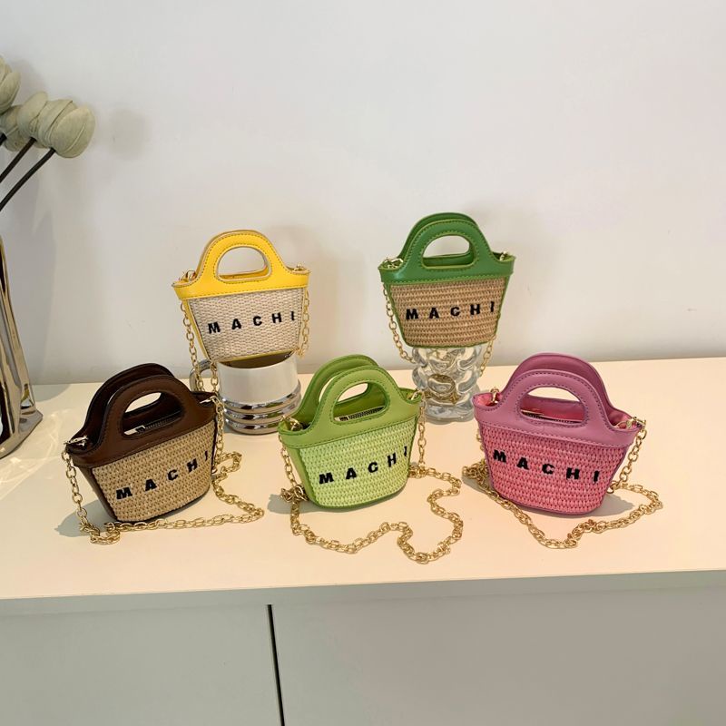 Túi Đeo Vai Đan Rơm Phong Cách Hàn Quốc Chất Lượng Cao Thời Trang Mùa Hè Mới Cho Bé Gái