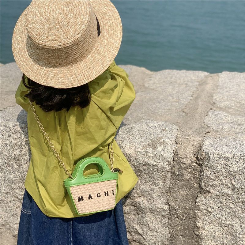 Túi Đeo Vai Đan Rơm Phong Cách Hàn Quốc Chất Lượng Cao Thời Trang Mùa Hè Mới Cho Bé Gái