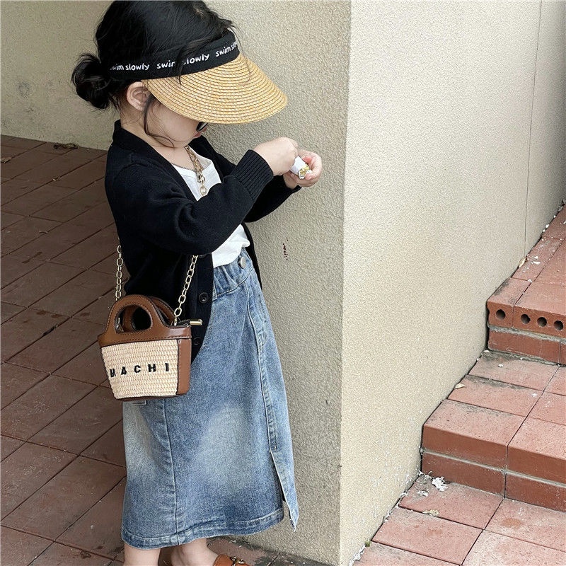 Túi Đeo Vai Đan Rơm Phong Cách Hàn Quốc Chất Lượng Cao Thời Trang Mùa Hè Mới Cho Bé Gái