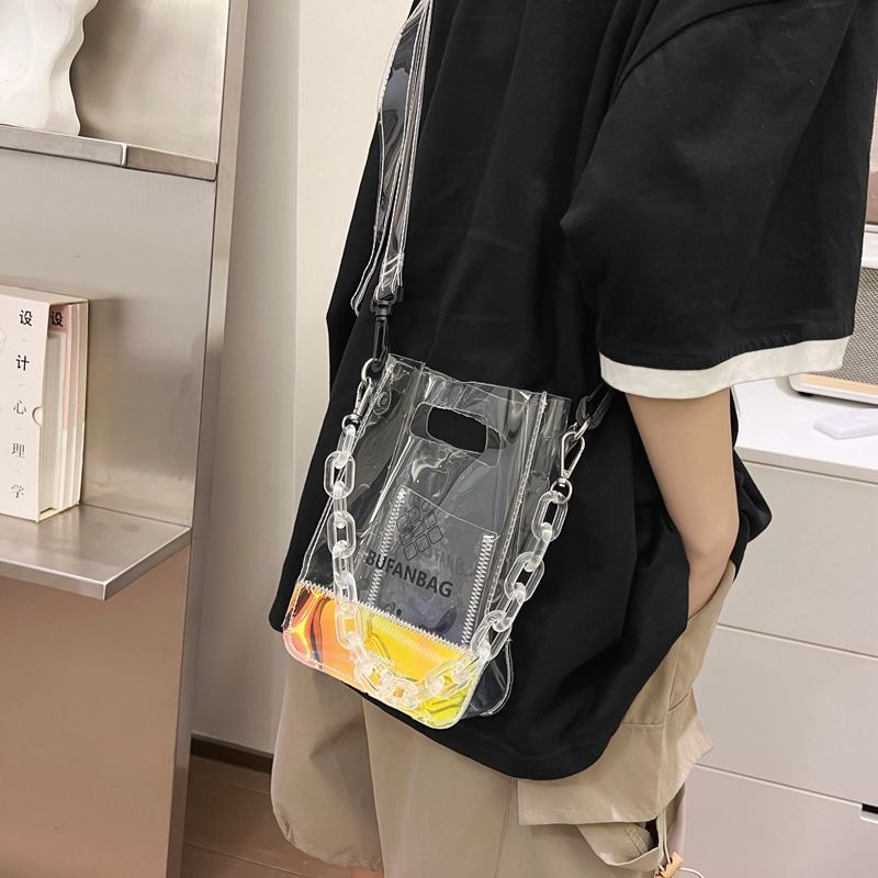 Túi Đeo Vai Đựng Điện Thoại Mini Trong Suốt Phong Cách Đường Phố Chất Lượng Cao