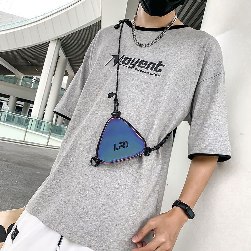 Túi Đeo Chéo Mini Đựng Tai Nghe / Tiền Xu Phản Quang Phong Cách Đường Phố Chất Lượng Cao Mới Cho Nam Và Nữ