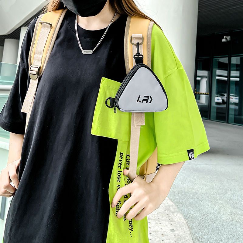 Túi Đeo Chéo Mini Đựng Tai Nghe / Tiền Xu Phản Quang Phong Cách Đường Phố Chất Lượng Cao Mới Cho Nam Và Nữ