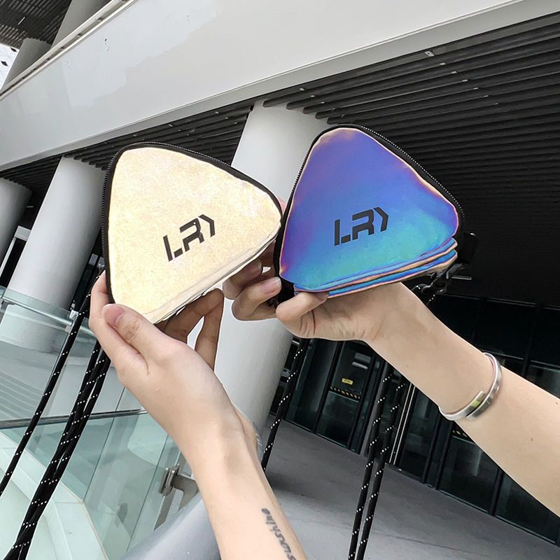 Túi Đeo Chéo Mini Đựng Tai Nghe / Tiền Xu Phản Quang Phong Cách Đường Phố Chất Lượng Cao Mới Cho Nam Và Nữ