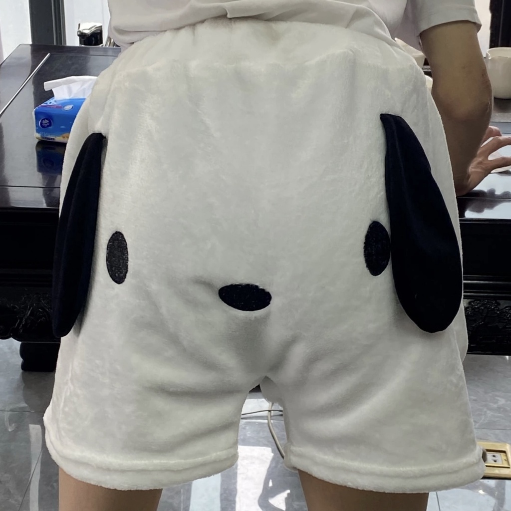 Quần Short Ngủ In Hoạt Hình Hello Kitty / Chó Mèo Dễ Thương Thời Trang Xuân Hè Cho Các Cặp Đôi