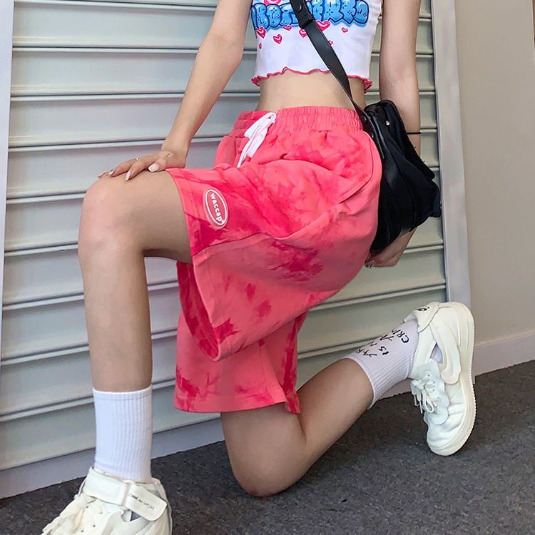 Quần Short Dáng Suông Màu Nhuộm Phong Cách Thời Trang Mới Cho Cặp Đôi