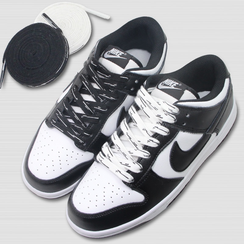 Dây Giày Nike dunk Thấp Màu Trắng Đen Chính Hãng AJ1 Hai Chiều