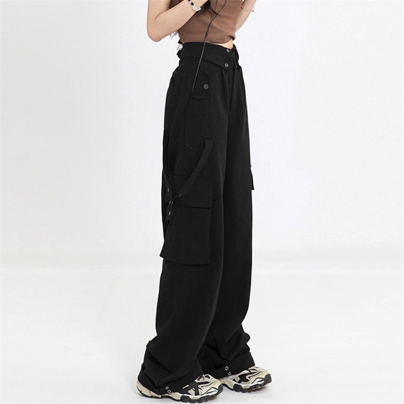 Quần Dài Nhiều Túi Phong Cách Đường Phố Mỹ Thời Trang Mùa Hè Dành Cho Nữ