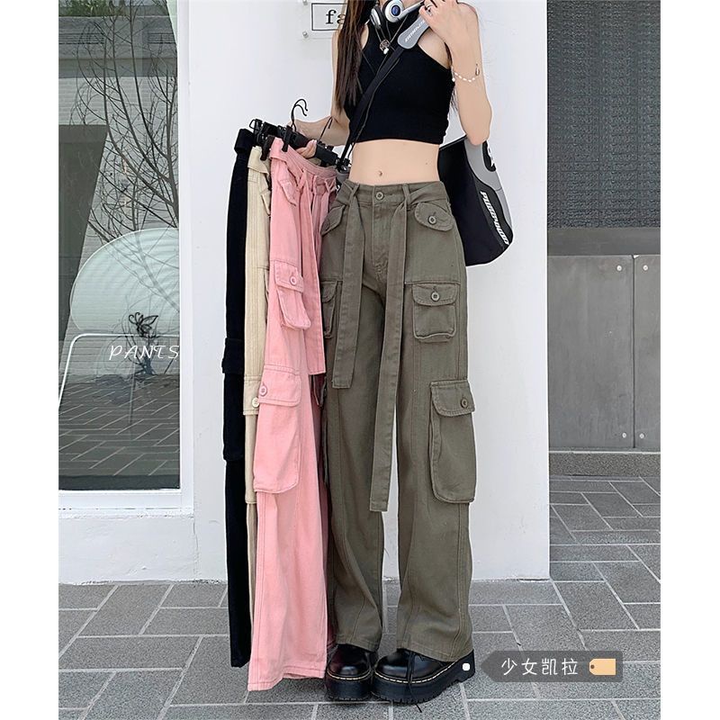 Quần Dài Lưng Cao Ống Rộng Phong Cách Retro Thời Trang Xuân Thu Cho Nữ