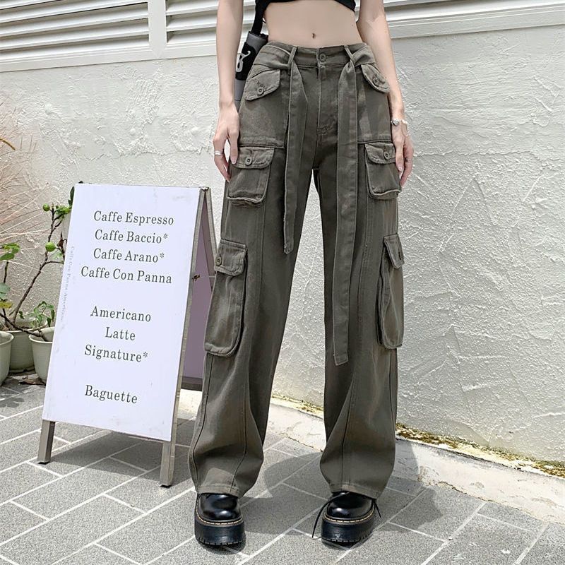 Quần Dài Lưng Cao Ống Rộng Phong Cách Retro Thời Trang Xuân Thu Cho Nữ