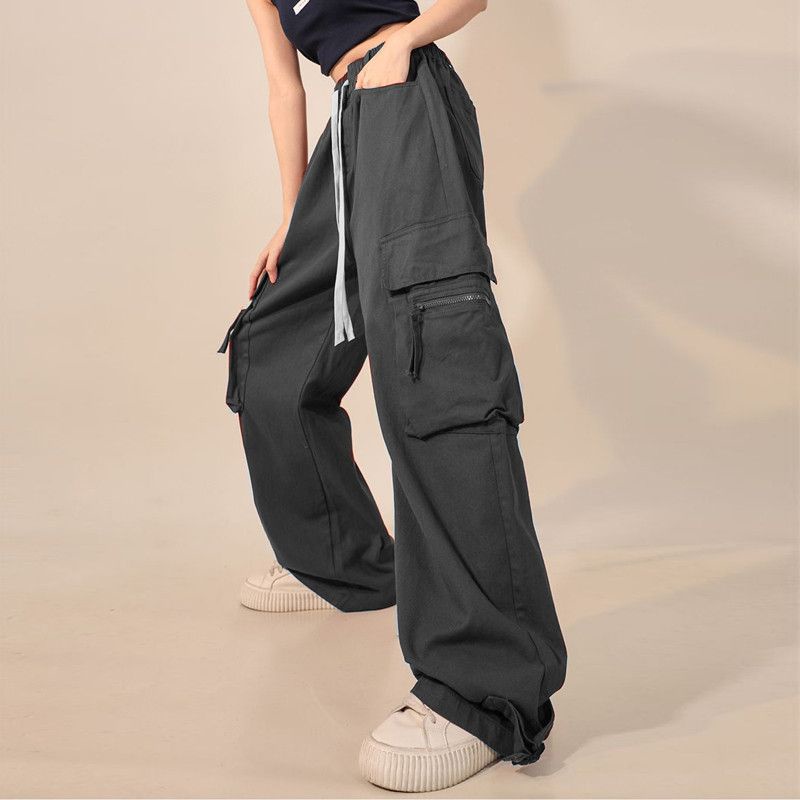 Quần Yếm Dáng Rộng Cỡ Nhỏ Phong Cách Đường Phố Mỹ Thời Trang Xuân Hè Cá Tính Cho Nữ