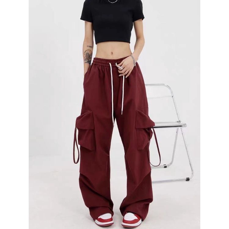 Quần Dài Lưng Cao Ống Rộng Phong Cách Mỹ Thời Trang Mùa Hè Hàng Mới Dành Cho Bạn Nữ