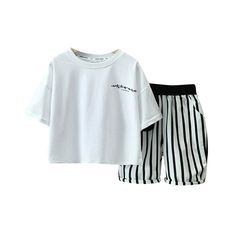 Set Đồ Mùa Hè 2023 Hai Món Gồm Áo Tay Cộc Thời Trang Mát Mẻ Cho Bé Trai