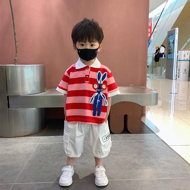 Bộ Áo Thun polo Tay Ngắn Và Quần Ngắn Thời Trang Mùa Hè Phong Cách Mới Dành Cho Bé Trai