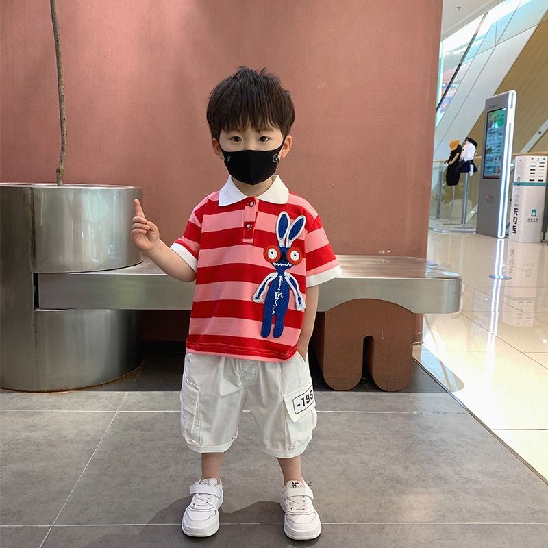 Bộ Áo Thun polo Tay Ngắn Và Quần Ngắn Thời Trang Mùa Hè Phong Cách Mới Dành Cho Bé Trai