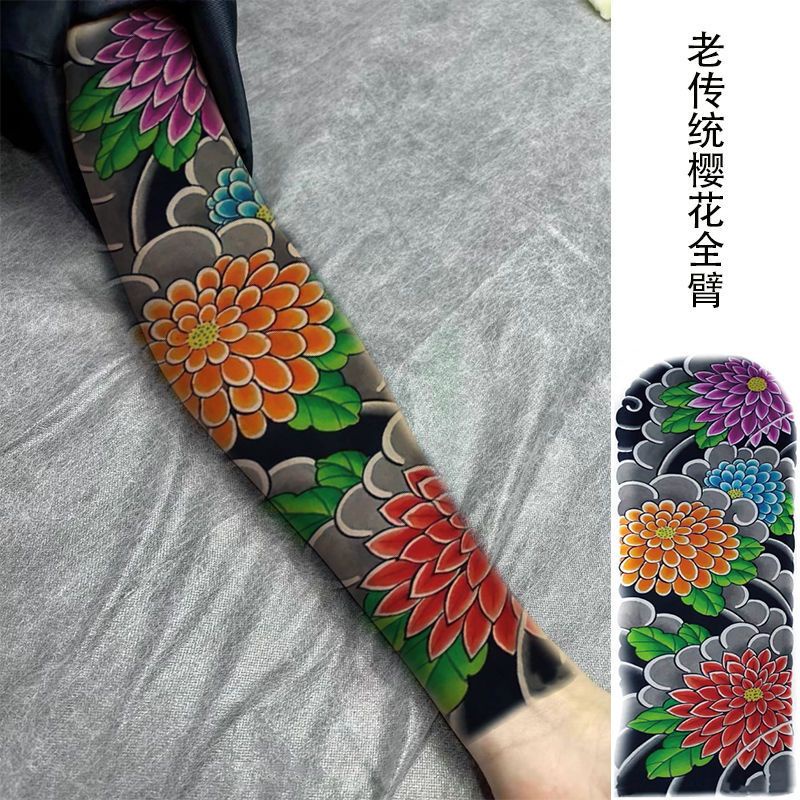 Hình Xăm Dán Cánh Tay / Cánh Tay / Chân Chống Thấm Nước / Mồ Hôi Lâu Trôi 15 Ngày Hình Hoa / Rồng Đen Thật Dành Cho Nam Và Nữ