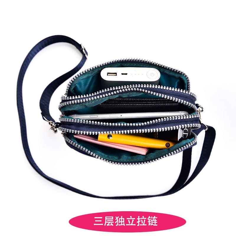 Ví Dài Ba Lớp Bằng Vải Canvas Có Khóa Kéo Phong Cách Hàn Quốc Dành Cho Nữ