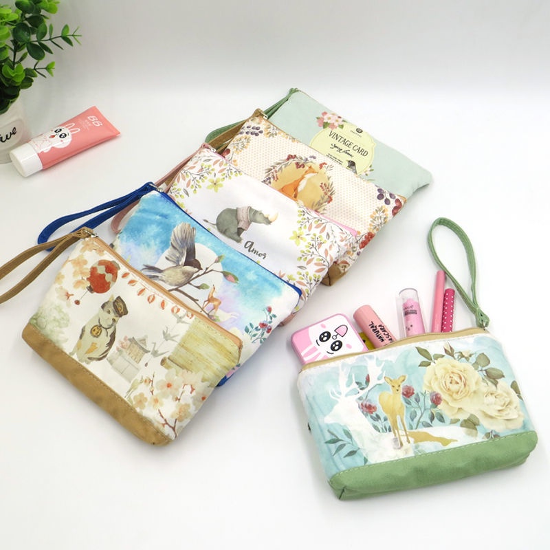 Ví Dài Nhiều Ngăn Bằng Vải Canvas Có Khóa Kéo Dành Cho Nữ