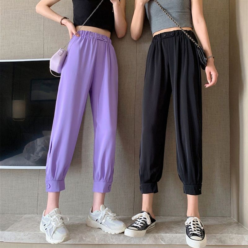 Quần Harem Mỏng Ống Rộng Tới Mắt Cá Chân Phong Cách Hàn Quốc Thời Trang Mùa Hè 2023 Mới 2023 Dành Cho Bạn Nữ Quần Dài Tới Mắt Cá Chân 2Sdv33G33G Thời Trang Thường Ngày Cho Học Sinh