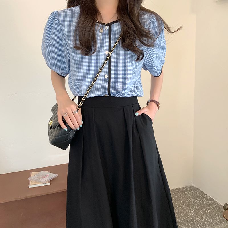 Chân Váy Dài Dáng Chữ a Lưng Cao Phong Cách Nhật Bản Thời Trang Mùa Hè Hàng Mới Dành Cho Bạn Nữ