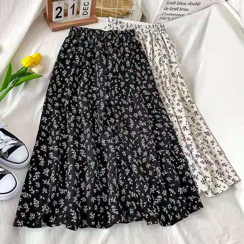 Chân Váy Chữ a Dài Lưng Cao In Họa Tiết Hoa Phong Cách Cổ Điển Thời Trang Xuân Hè Xinh Xắn Cho Nữ