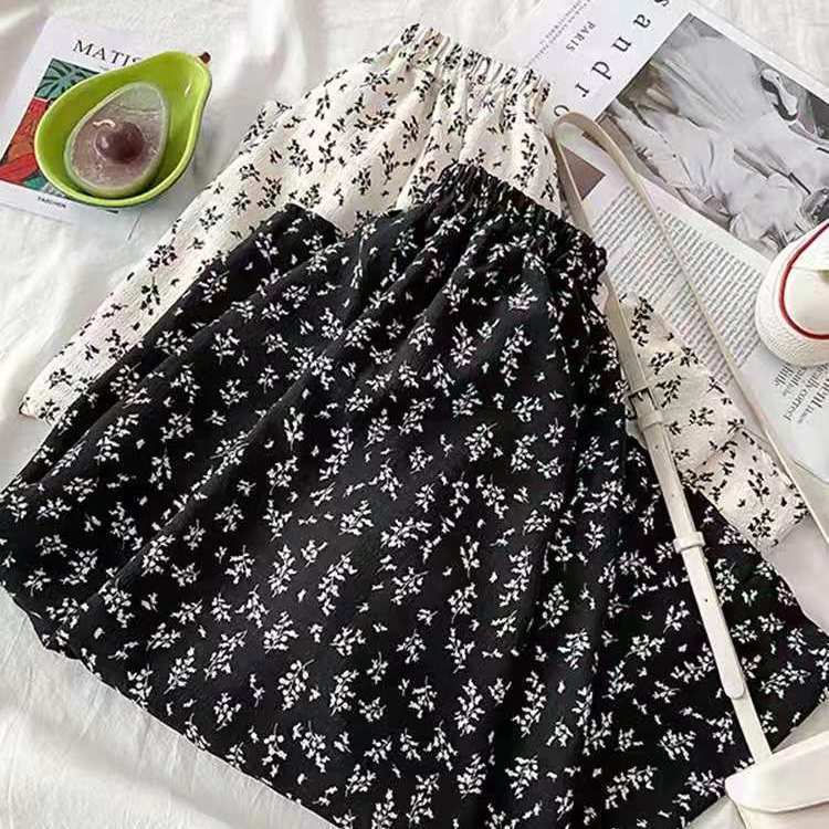 Chân Váy Chữ a Dài Lưng Cao In Họa Tiết Hoa Phong Cách Cổ Điển Thời Trang Xuân Hè Xinh Xắn Cho Nữ