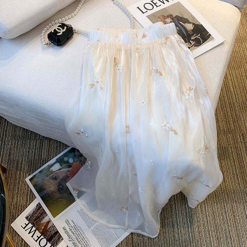 Niche Đầm Dài Đến Giữa Bắp Chân Dáng Ôm Lưng Cao Phong Cách Pháp Thời Trang Mùa Hè Mới Dành Cho Bạn Nữ