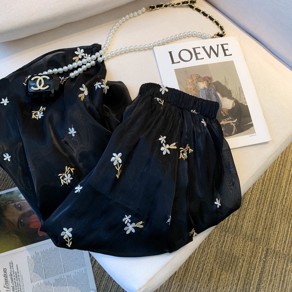 Niche Đầm Dài Đến Giữa Bắp Chân Dáng Ôm Lưng Cao Phong Cách Pháp Thời Trang Mùa Hè Mới Dành Cho Bạn Nữ