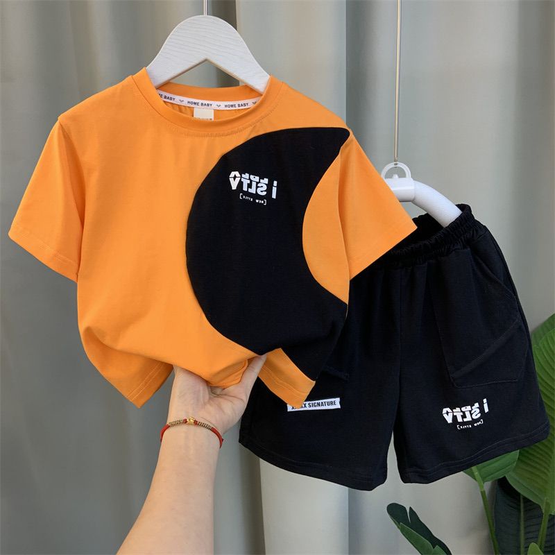 Bộ Đồ Hai Mảnh Áo Thun Tay Ngắn Phong Cách Thời Trang Mùa Hè Mới 2023 Dành Cho Bé Trai