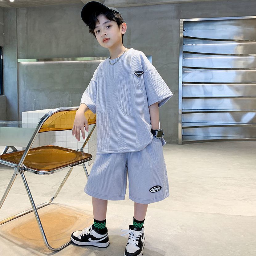 Bộ Áo Thun Tay Ngắn Và Quần Lửng Phong Cách Thể Thao Thời Trang Mùa Hè Cho Bé Trai