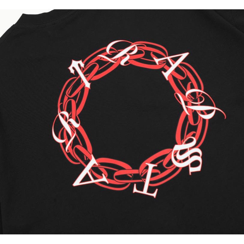Áo Thun Cotton Ngắn Tay In Chữ "Trapstar" Màu Đỏ Cho Nam Và Nữ