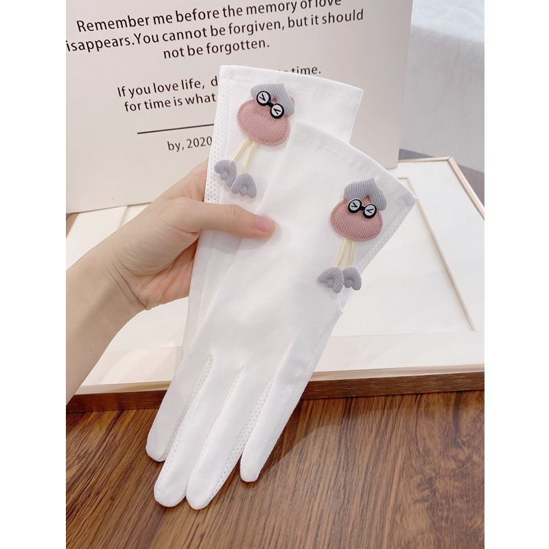 Găng Tay Cotton Thoáng Khí Chống Tia Cực Tím Dùng Khi Lái Xe