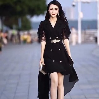 Đầm midi tay ngắn thời trang mùa hè hàng mới 2023 dành cho bạn nữ