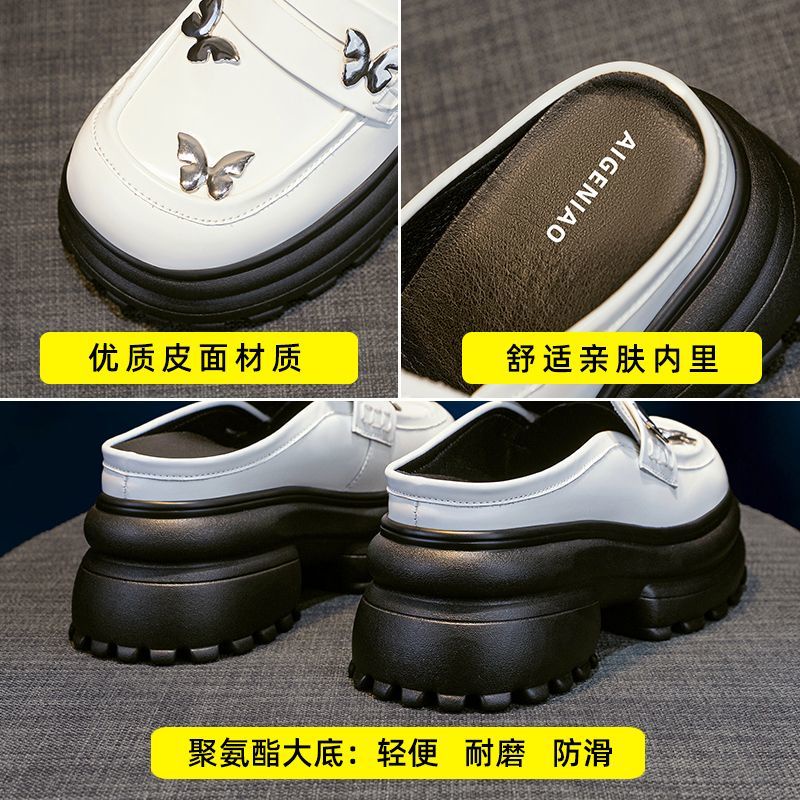 Dép Cao Gót Bít Mũi Thời Trang Xuân Hè 2023 Phong Cách Mới Anh Quốc Cho Nữ