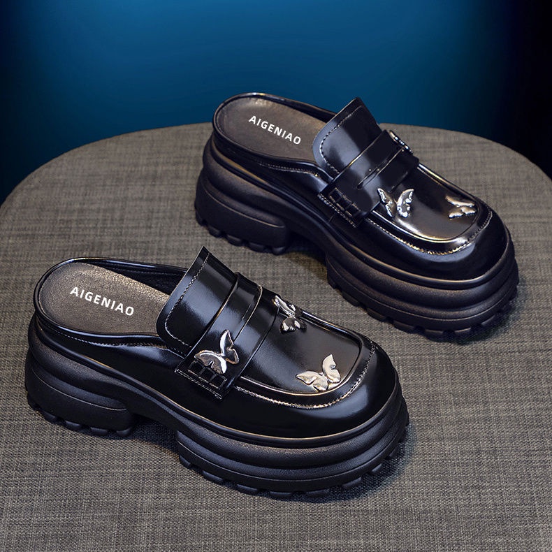 Dép Cao Gót Bít Mũi Thời Trang Xuân Hè 2023 Phong Cách Mới Anh Quốc Cho Nữ