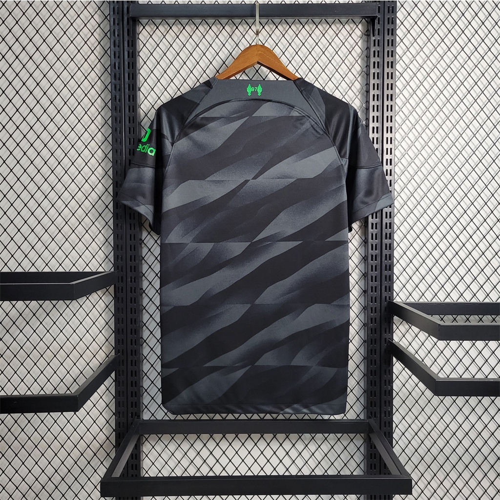 Áo Thun Bóng Đá Liverpool jersey | Áo Sơ Mi Đen Thủ Môn Chất Lượng Cao 2023 / 24 ''