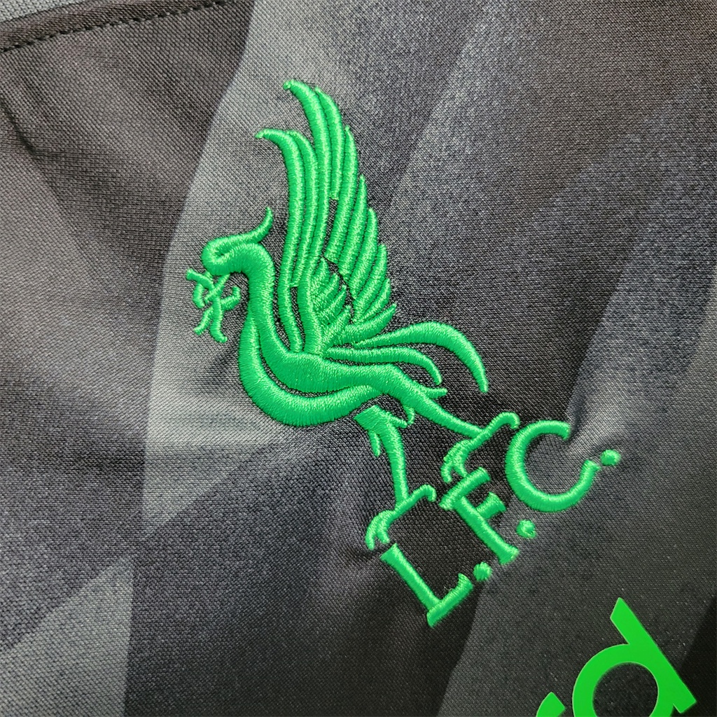 Áo Thun Bóng Đá Liverpool jersey | Áo Sơ Mi Đen Thủ Môn Chất Lượng Cao 2023 / 24 ''