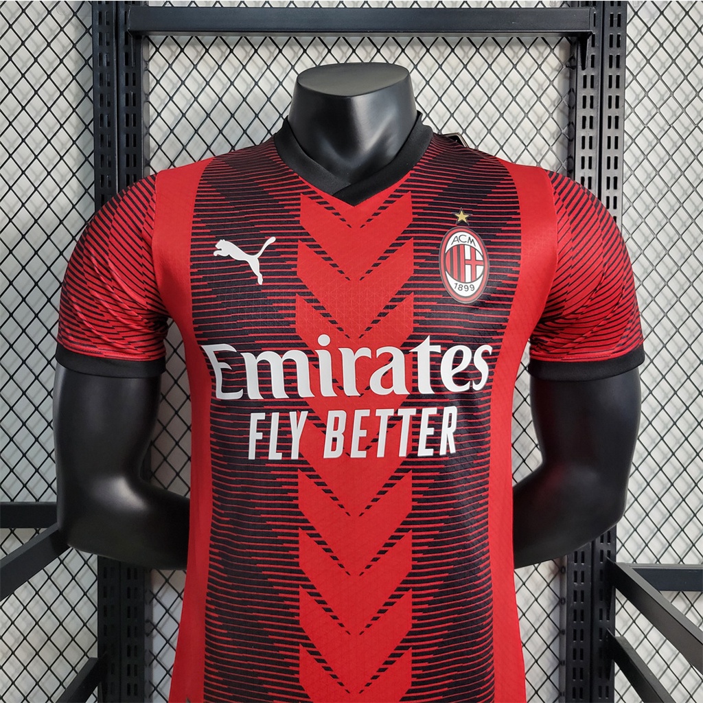 Áo Thun Họa Tiết Jersey AC Milan  2023 / 24 Chất Lượng Cao