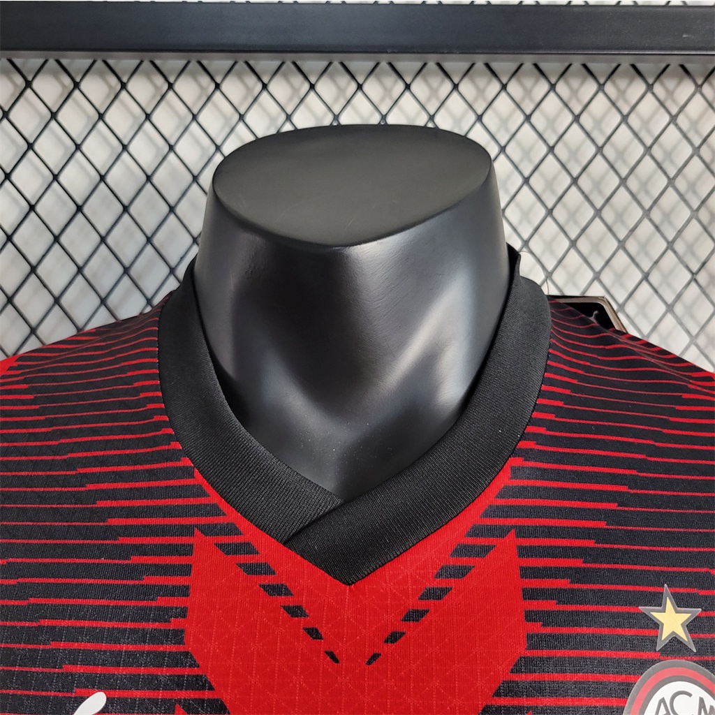 Áo Thun Họa Tiết Jersey AC Milan  2023 / 24 Chất Lượng Cao