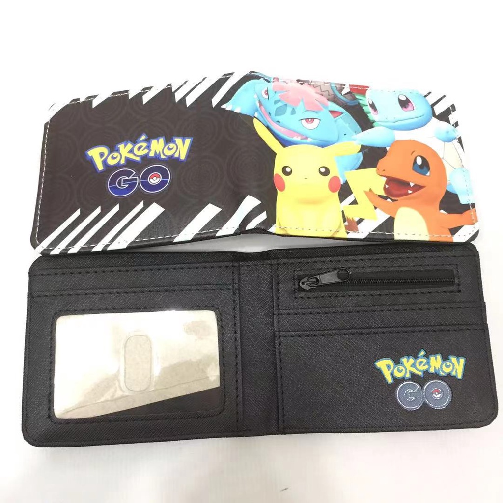 Ví Da PU Silicon Đựng Thẻ In Hình Pokemon Cho Nam Nữ