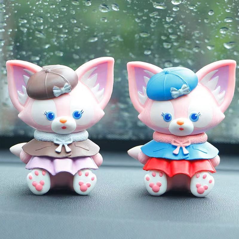 DISNEY Lingna Mô Hình Búp Bê Belle Màu Hồng Dễ Thương Dùng Trang Trí Xe Hơi