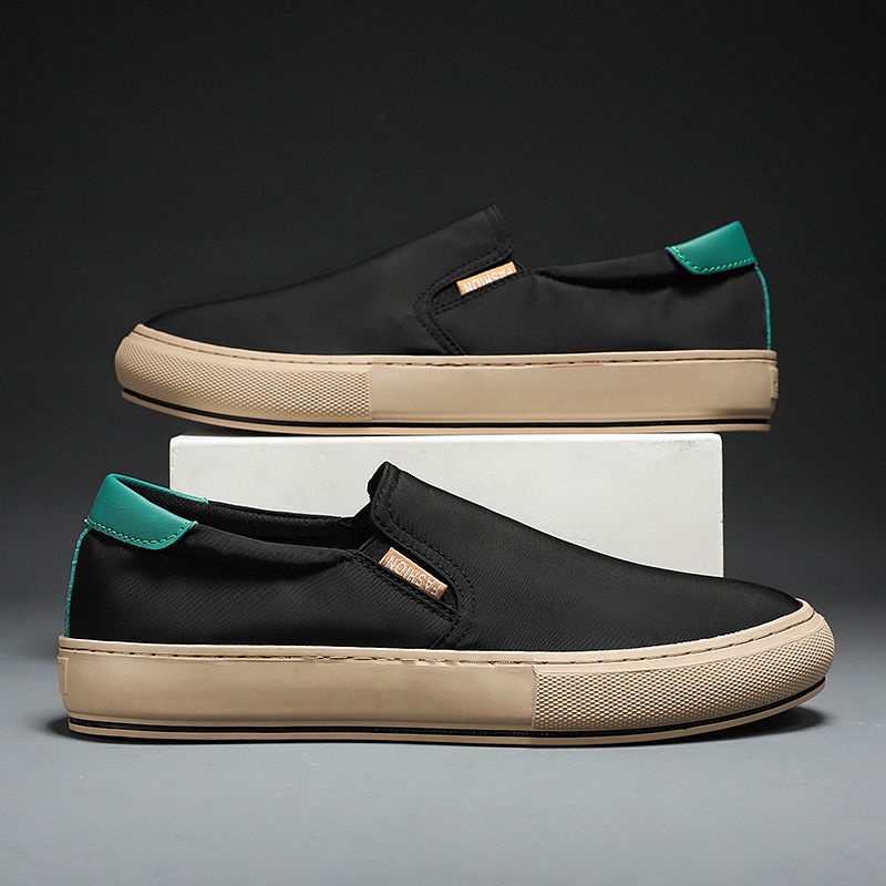 Giày Lười Vải Thoáng Khí Phong Cách Hàn Quốc Thời Trang Cho Nam