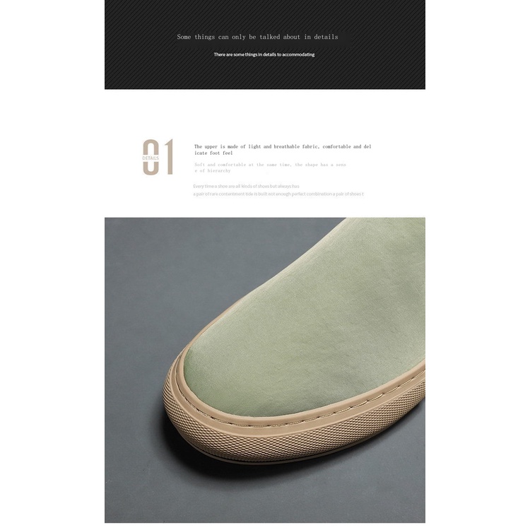 Giày Lười Vải Thoáng Khí Phong Cách Hàn Quốc Thời Trang Cho Nam