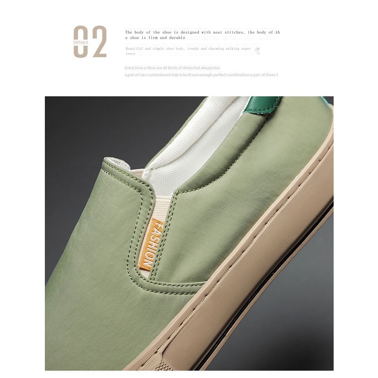 Giày Lười Vải Thoáng Khí Phong Cách Hàn Quốc Thời Trang Cho Nam